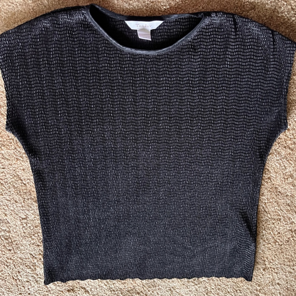 Black Tan Jay Short Sleeve Top